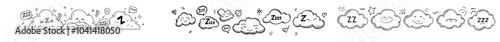 Modern sleep icon set. Relaxation symbol or logo.