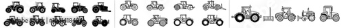 Modern tractor icon set. Agriculture illustration sign collection. Vehicle symbol.