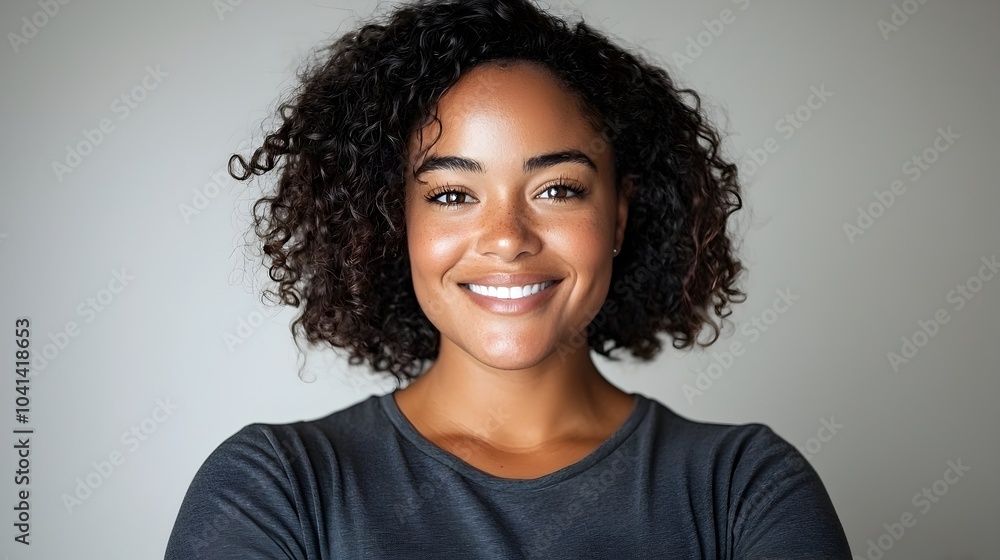 Joyful and Confident African American Woman Radiating Positive Energy and Vibrant Personality Against Plain White Background Youthful Casual and Stylish Portrait of a Z Female Model Joyful and Confident African American Woman Radiating Positive Energy and Vibrant Personality Against Plain White Background Youthful Casual and Stylish Portrait of a Z Female Model