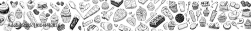 Dessert and bakery illustrations from the Sketh icons collection