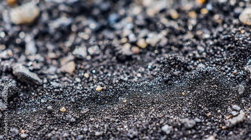 Close-Up of Volcanic Ash: Textured Grains and Tiny Rocks photo