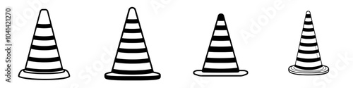 Crash icon. Road token. Accident symbol. Modern traffic cone icon.