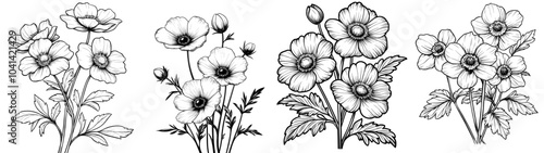 Wallpaper Mural Modern silhouette illustration of fireweed wild flower. Willow herb. Fireweed. Hand-drawn botanical illustration. Modern graphic flower and silhouette design. Perfect for packaging. Torontodigital.ca