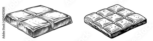 An illustration of a chocolate bar, perfect for cafes, shops, menus, labels, print projects, logos. Modern illustration.