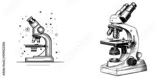 Modern and trendy microscope icon design illustration