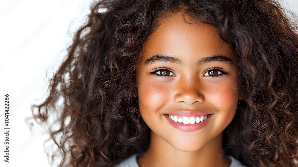 Confident and Joyful Gen Z African American Woman with Beautiful Natural Curly Hair Standing in a Casual T shirt and Radiating Positive Vibes Against a White Background Confident and Joyful Gen Z African American Woman with Beautiful Natural Curly Hair Standing in a Casual T shirt and Radiating Positive Vibes Against a White Background