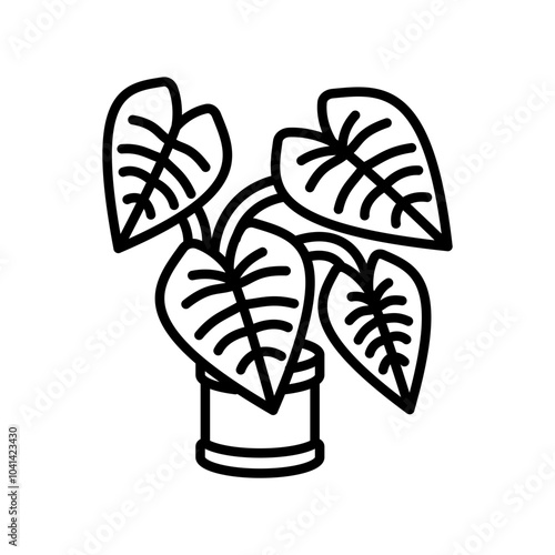 Tropical Planticon Outline Icon, Vector illustration photo