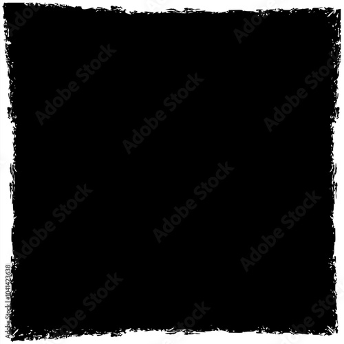 Grunge frame icon isolated on dark background