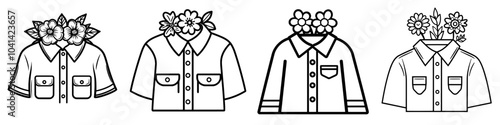The modern design of the fragrant line icon is neatly folded in a trendy manner