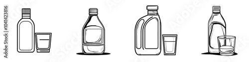 The soap detergent line icon features a modern and trendy design