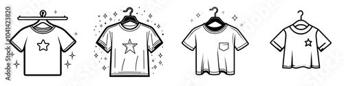 An icon representing a modern clothes line in a trendy design