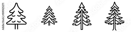 The modern tree icon. An illustration of a plant. A garden symbol.