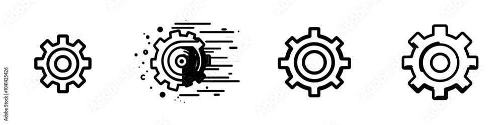 An icon line for quick settings in a trendy design An icon line for quick settings in a trendy design