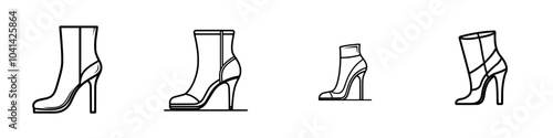 The Thigh High Boots icon line is a stylish design that is modern and trendy