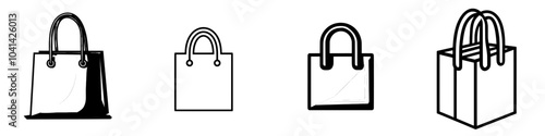 The souvenir bag icon line features a modern design that is trendy