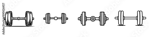 A modern, trendy design for the Duffelo barbell icon line