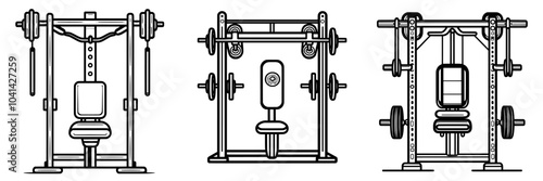 Icon line designed in a trendy fashion for pec decks