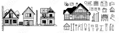 Icon line modern design in trendy style with editable stroke