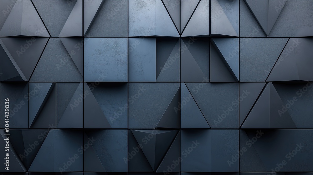 Abstract Monochrome Triangular Mosaic: A Study in Depth and Dimension Abstract Monochrome Triangular Mosaic: A Study in Depth and Dimension