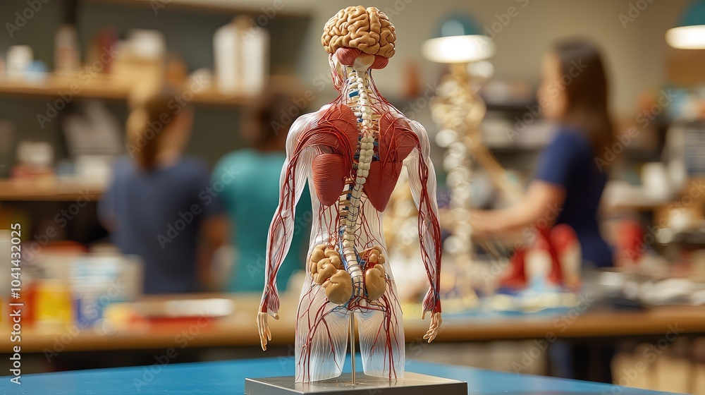 Obraz premium Educational Model of the Human Nervous System