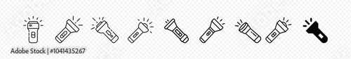 flashlight line icon, flashlight line icon vector illustration design