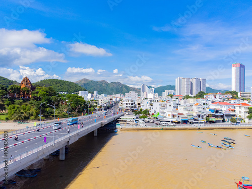 The Kai River in Nha Trang.

A resort town in Vietnam. October is the rainy season. The water in the river rises and turns red due to the muddy bottom and the flow of water from the mountains. 