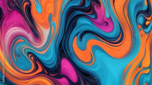 Wallpaper Mural Dynamic Explosion of Rich and Vivid Colors in an Abstract Swirling Pattern, Creating a Fluid Movement that Combines Artistic Expression with a Captiv (26) Torontodigital.ca