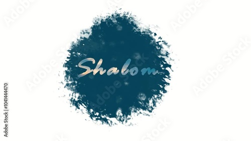 Wallpaper Mural Script Style Shalom Heading Against Navy Spinning Texture with White Background for Color Key Torontodigital.ca