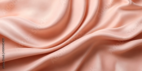 Soft Peach Satin Fabric Drape Texture Background