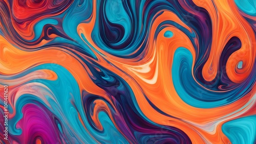 Dynamic Explosion of Rich and Vivid Colors in an Abstract Swirling Pattern, Creating a Fluid Movement that Combines Artistic Expression with a Captiv (78)