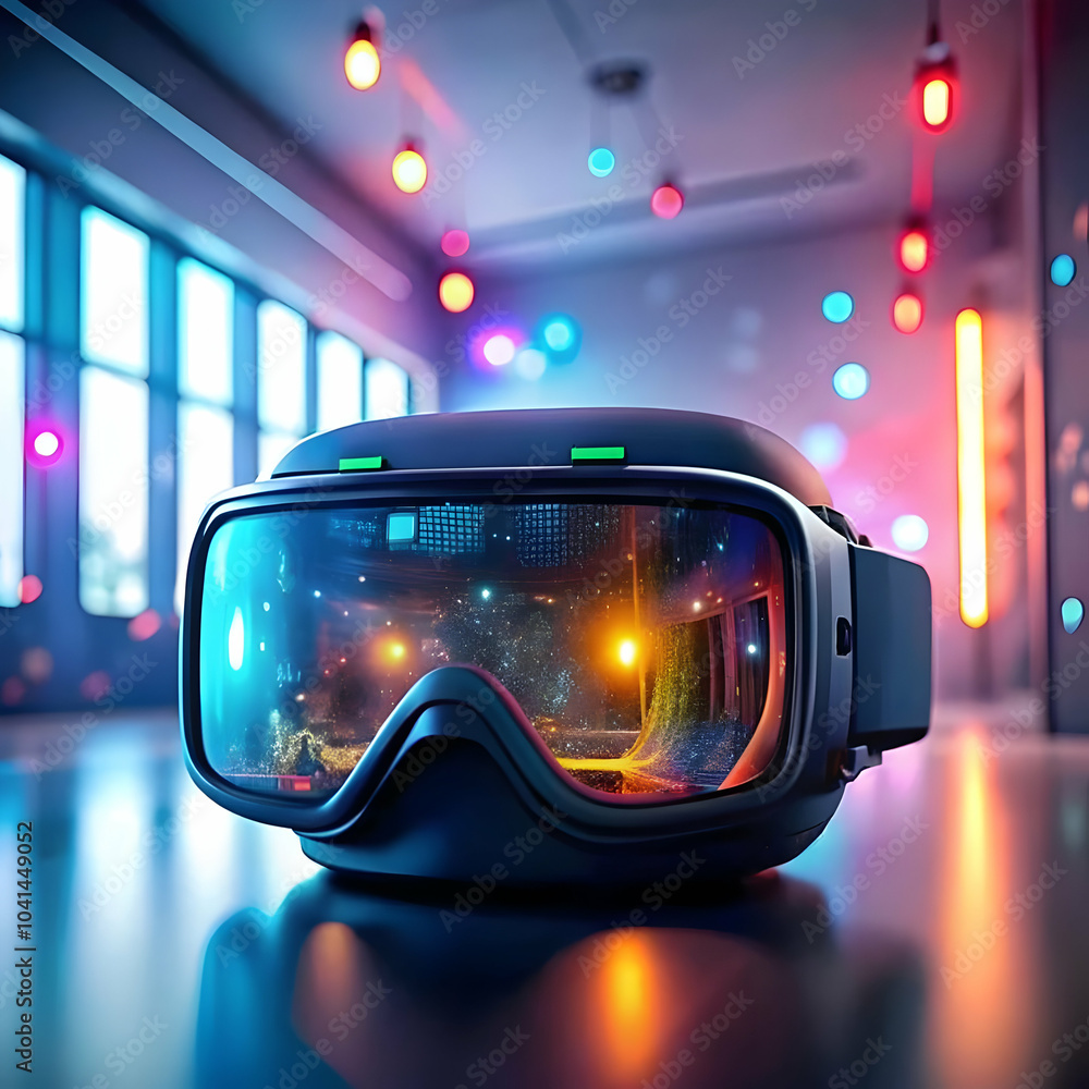 Soft Abstract Virtual Reality Glasses Surgical Setting Bokeh Background VR Surgical Training Innovation Copy Space Photo Stock Concept