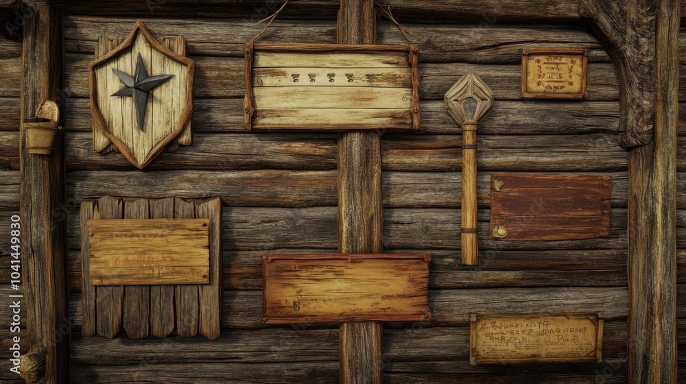 Rustic Wooden Planks with Cartoon Style Texture