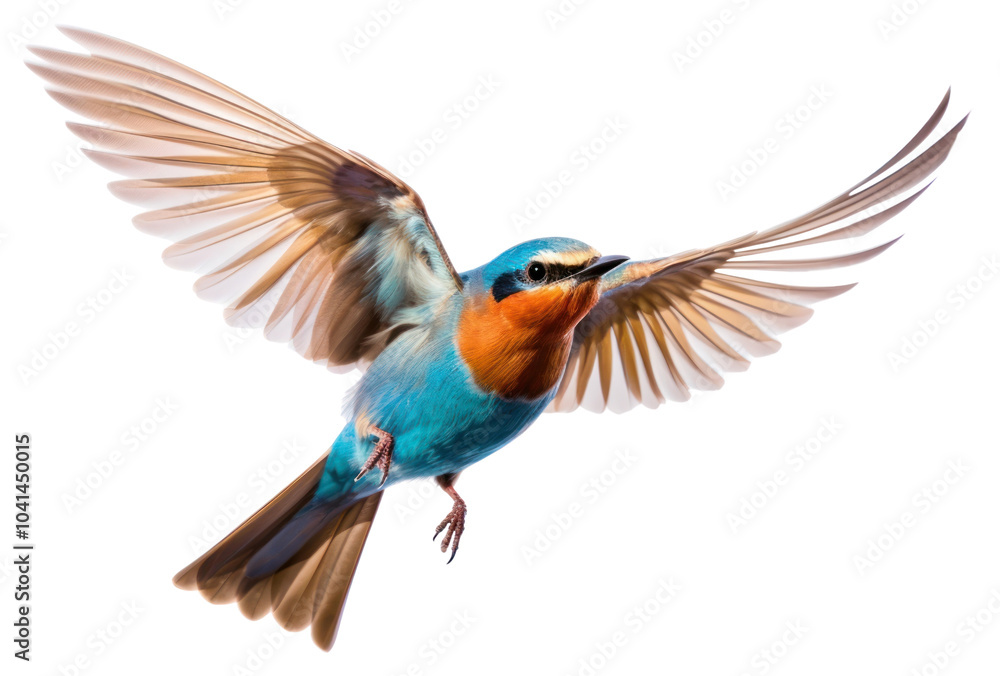 Fototapeta premium PNG Bird flying animal beak white background.