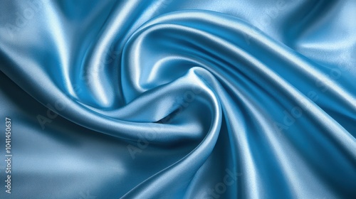 Wallpaper Mural Elegant light blue satin fabric with soft swirling folds creating a luxurious texture Torontodigital.ca