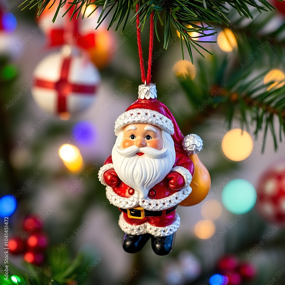 Christmas Decoration with ornaments and the Christmas tree Christmas Decoration with ornaments and the Christmas tree