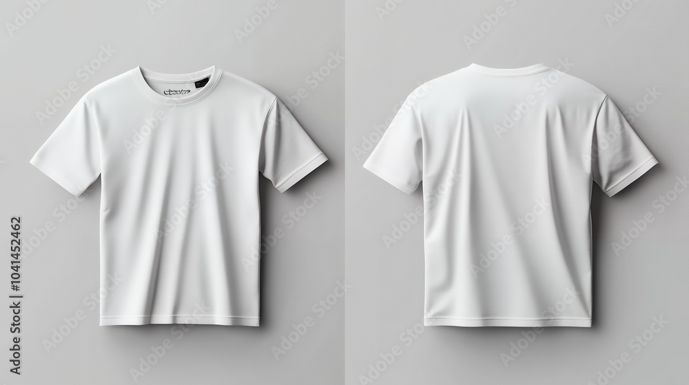 Front and Back View of Blank White T-Shirt Front and Back View of Blank White T-Shirt
