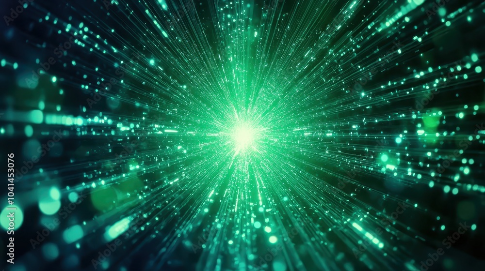 Fototapeta premium Dynamic Digital Convergence with Sparkling Technology Effects