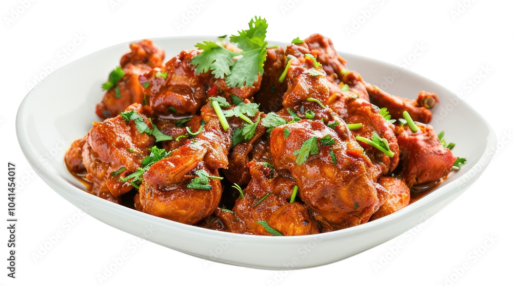 PNG Spicy chicken curry garnished cilantro PNG Spicy chicken curry garnished cilantro