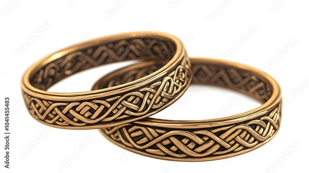 Intricate celtic knot gold rings symbolizing unity and eternity Intricate celtic knot gold rings symbolizing unity and eternity