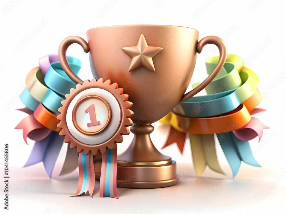 Colorful Ribbons Shiny Award Celebration Success Recognition Plain White Background Photo Stock Concept Employee Achievement Teamwork Office Environment Ample Room for Text Colorful Ribbons Shiny Award Celebration Success Recognition Plain White Background Photo Stock Concept Employee Achievement Teamwork Office Environment Ample Room for Text