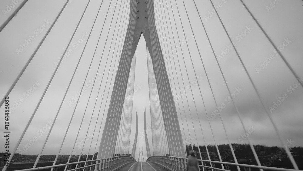 Naklejka premium Modern Bridge Engineering and Design