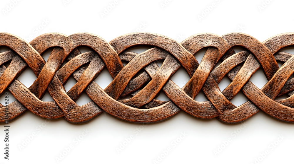Intricate wooden celtic knot border design Intricate wooden celtic knot border design