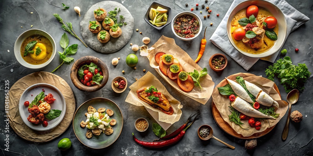 Fototapeta premium Soft Grey Paper with Grainy Texture as a Background for Gourmet Food Photography, Delicious Dishes, Culinary Art, Elegant Presentation, Food Styling, Textured Surfaces, Natural Light
