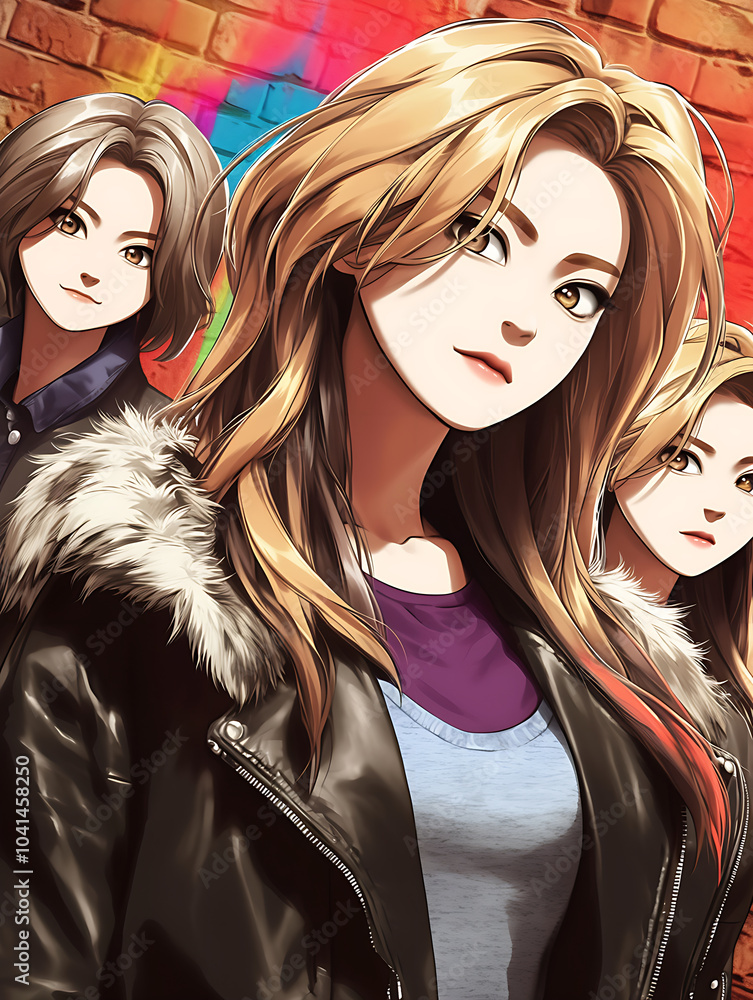 Naklejka premium K-pop idol illustration