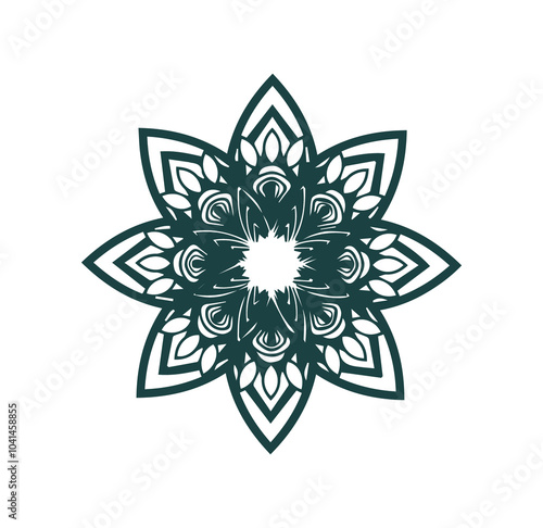 Beautiful flower art and mandala floral design
