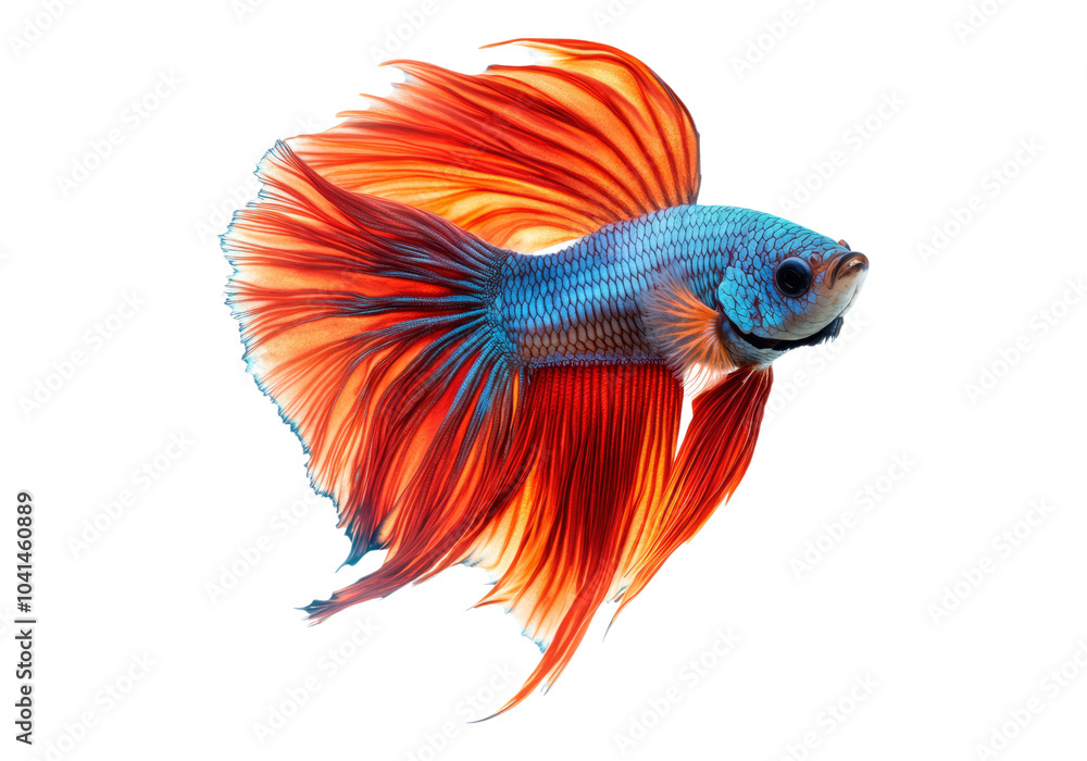Fototapeta premium Photo of betta fish. transparent background. Isolated PNG