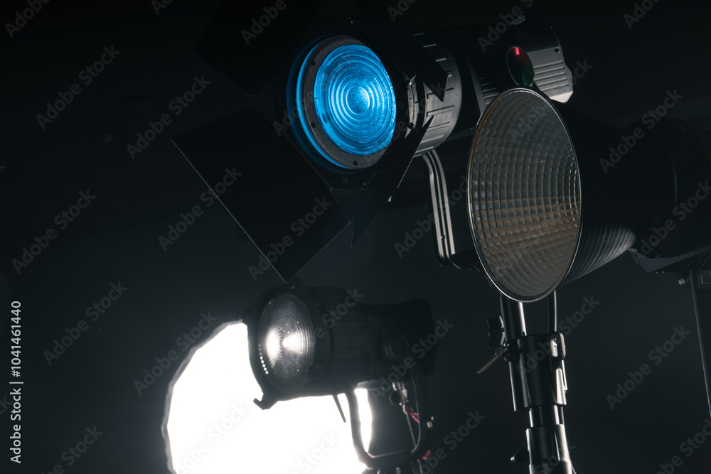 Studio Lighting Setup for a Creative Photo Shoot With Various Light Sources in a Dark Environment Studio Lighting Setup for a Creative Photo Shoot With Various Light Sources in a Dark Environment