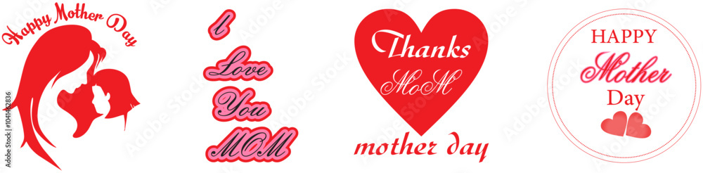 Mother's day greeting card. Vector banner Symbols of love on Pink background. happy mother day card with flowers decoration. Mother's day greeting card. Vector banner Symbols of love on Pink background. happy mother day card with flowers decoration.