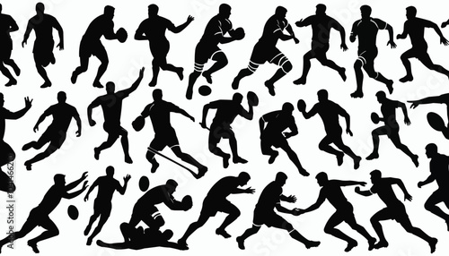 rugby silhouettes
