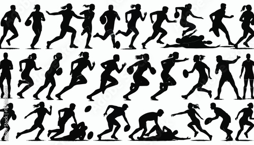 rugby silhouettes